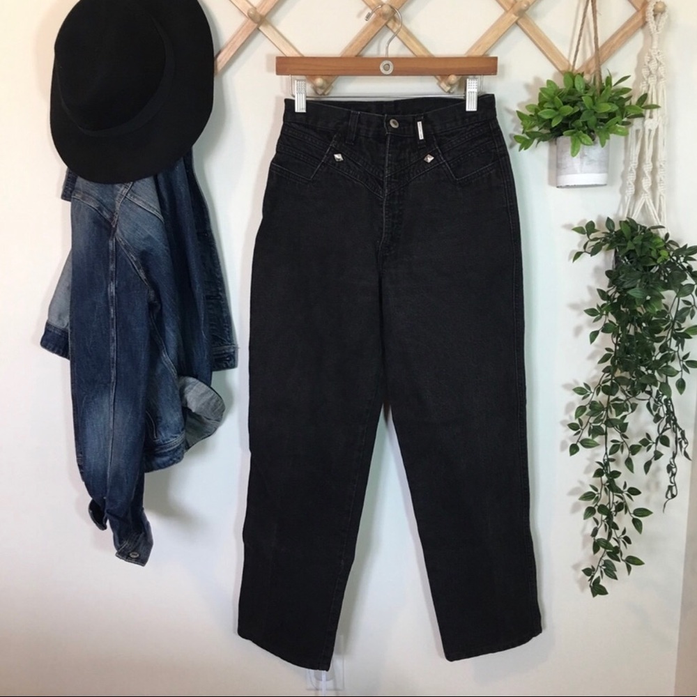 Vintage | Rockies Black High Waisted Mom Jean